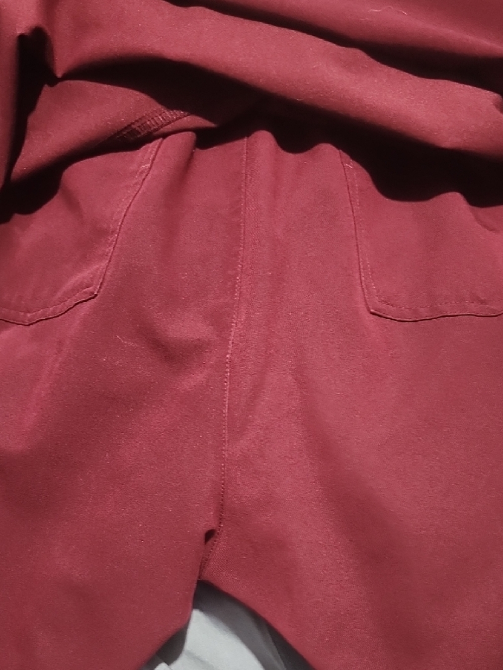 FIGS Wine Burgundy Scrub Top and Jogger Pants - Picture 5 of 5